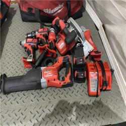 Houston location AS-IS MILWAUKEE 6 TOOL COMBO KIT