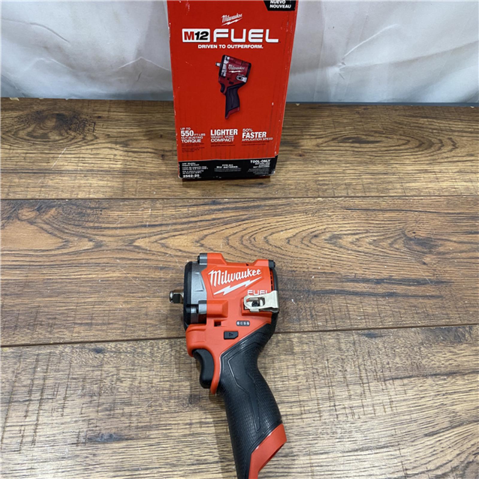 AS IS Milwaukee M12 FUEL M12 3/8 in. Cordless Brushless High Torque Impact Wrench Tool Only