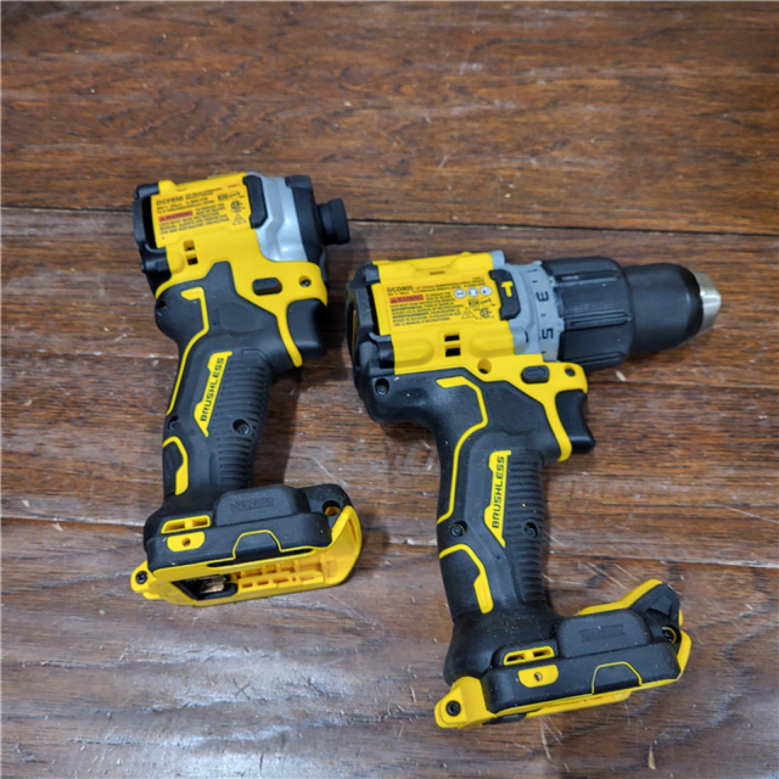 AS-IS DEWALT 20V MAX XR Hammer Drill and ATOMIC Impact Driver 2 Tool Cordless Combo Kit with (2) 4.0Ah Batteries, Charger, and Bag