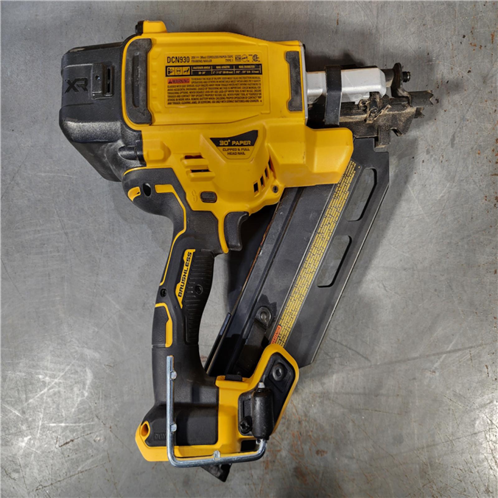 HOUSTON LOCATION - AS-IS DEWALT 20-Volt 30Â° Cordless Framing Nailer (Tool-Only)