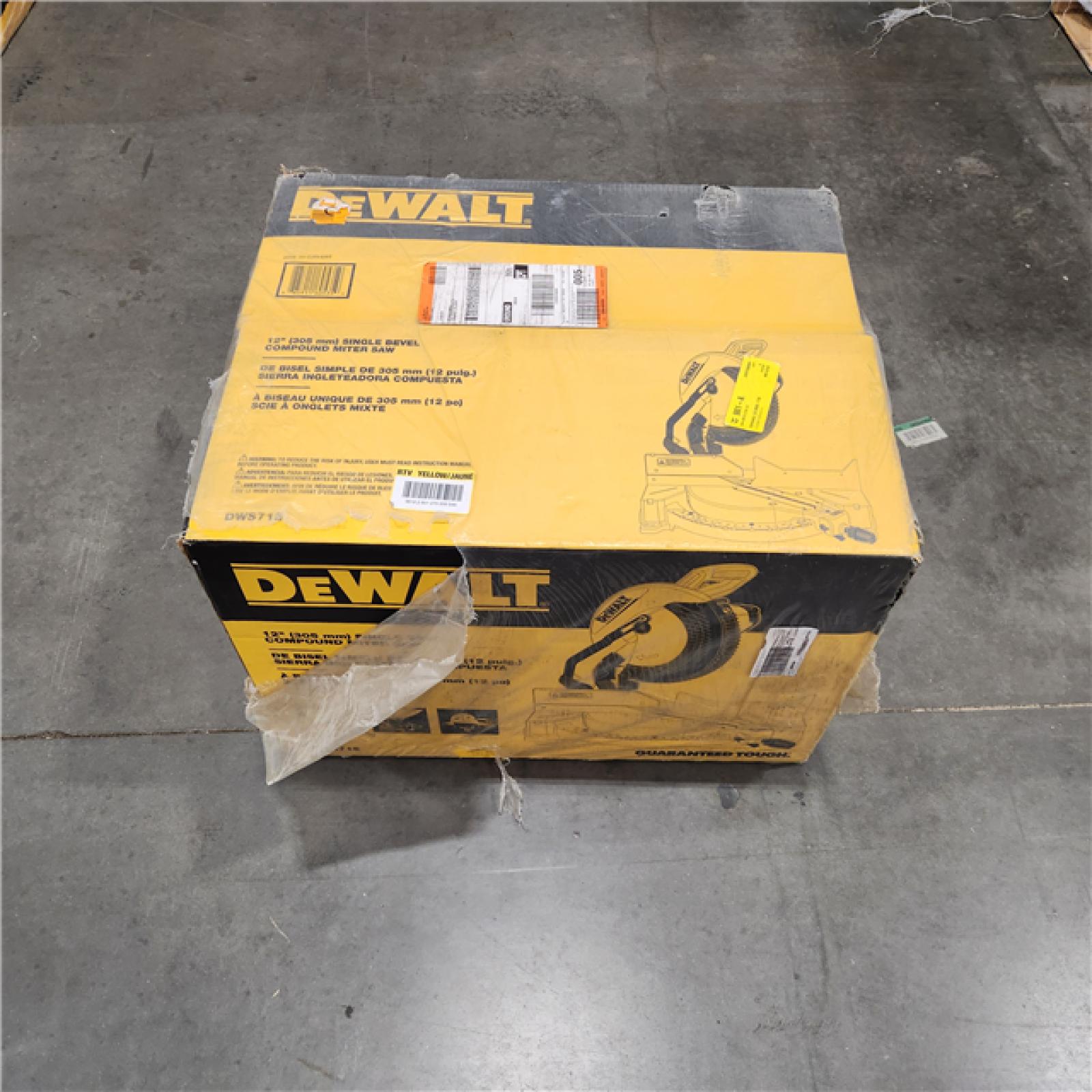 NEW DEWALT 15 Amp Corded 12 in. Double Bevel Sliding Compound Miter Saw, Blade Wrench and Material Clamp