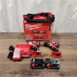 AS-IS Milwaukee M18 Brushed Cordless (2-Tool) Drill/Driver and Impact Driver Kit