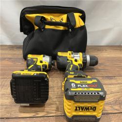 AS IS DEWALT 20V MAX Cordless Brushless Hammer Drill/Driver 2 Tool Combo Kit with FLEXVOLT ADVANTAGE