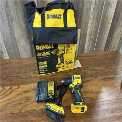 AS-IS DEWALT ATOMIC 20-Volt Lithium-Ion Cordless Compact 1/2 in. Drill/Driver Kit with 2.0Ah Battery, Charger and Bag