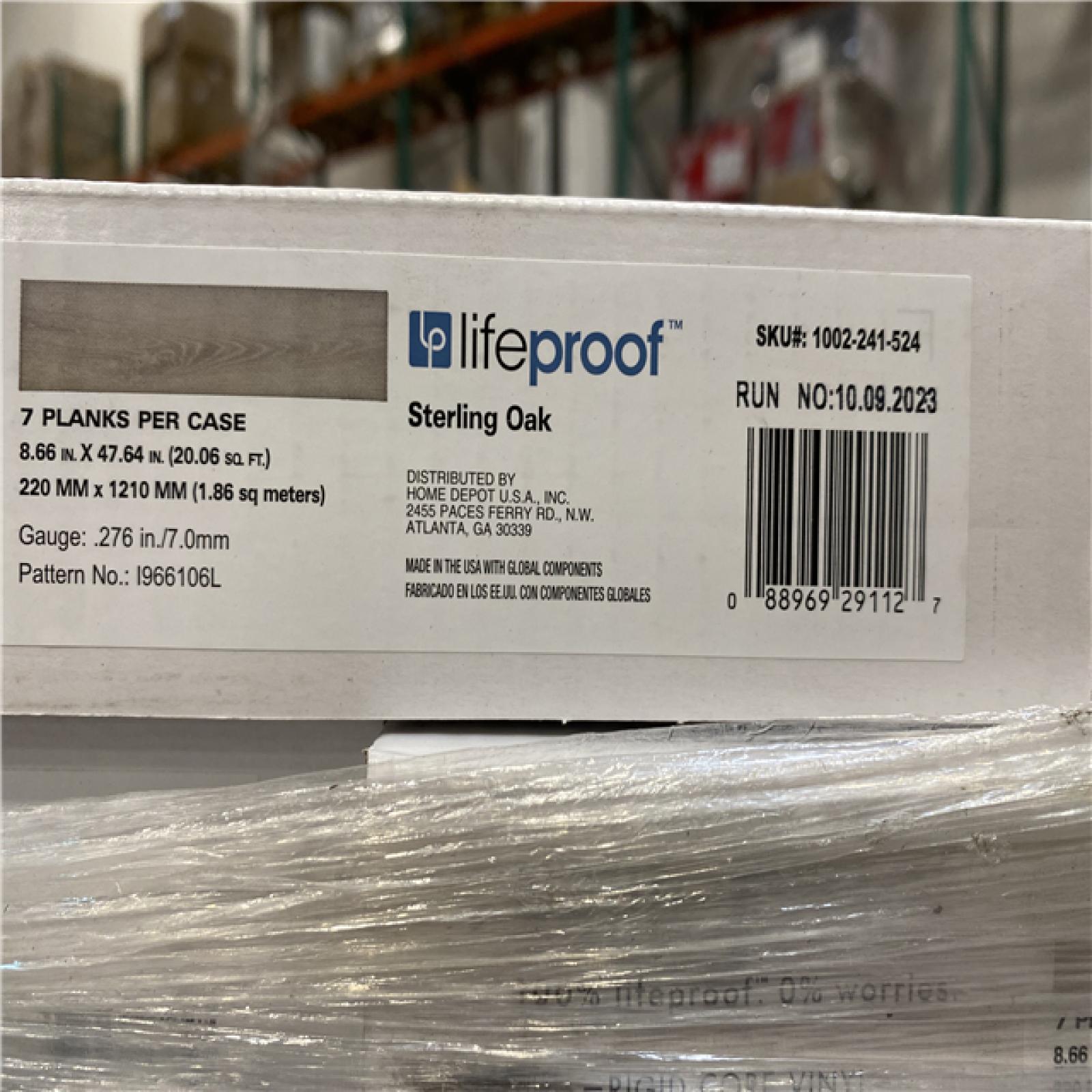 DALLAS LOCATION - Lifeproof Sterling Oak 6 MIL x 8.7 in. W x 48 in. L Click Lock Waterproof Luxury Vinyl Plank Flooring (20.1 sqft/case) PALLET -(75 UNITS)