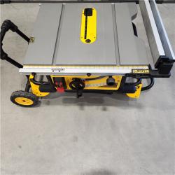 AS-IS DEWALT 15 Amp Corded 10 in. Job Site Table Saw with Rolling Stand