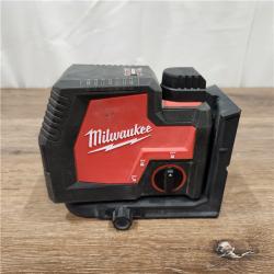 AS-IS Milwaukee 3521-21 4V Lithium-Ion Cordless USB Rechargeable Green Beam Cross Line Laser