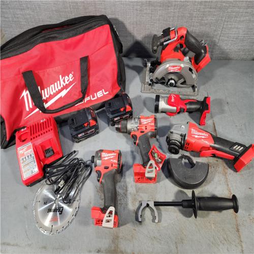 HOUSTON LOCATION - AS-IS Milwaukee 5 Tool Combo Kit W/ (2) Battery & Charger