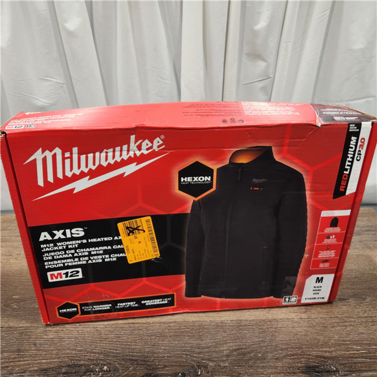 AS-IS Milwaukee M12 12V Womens Heated Axis Jacket with Battery, Black, Size Medium - F102B-21M