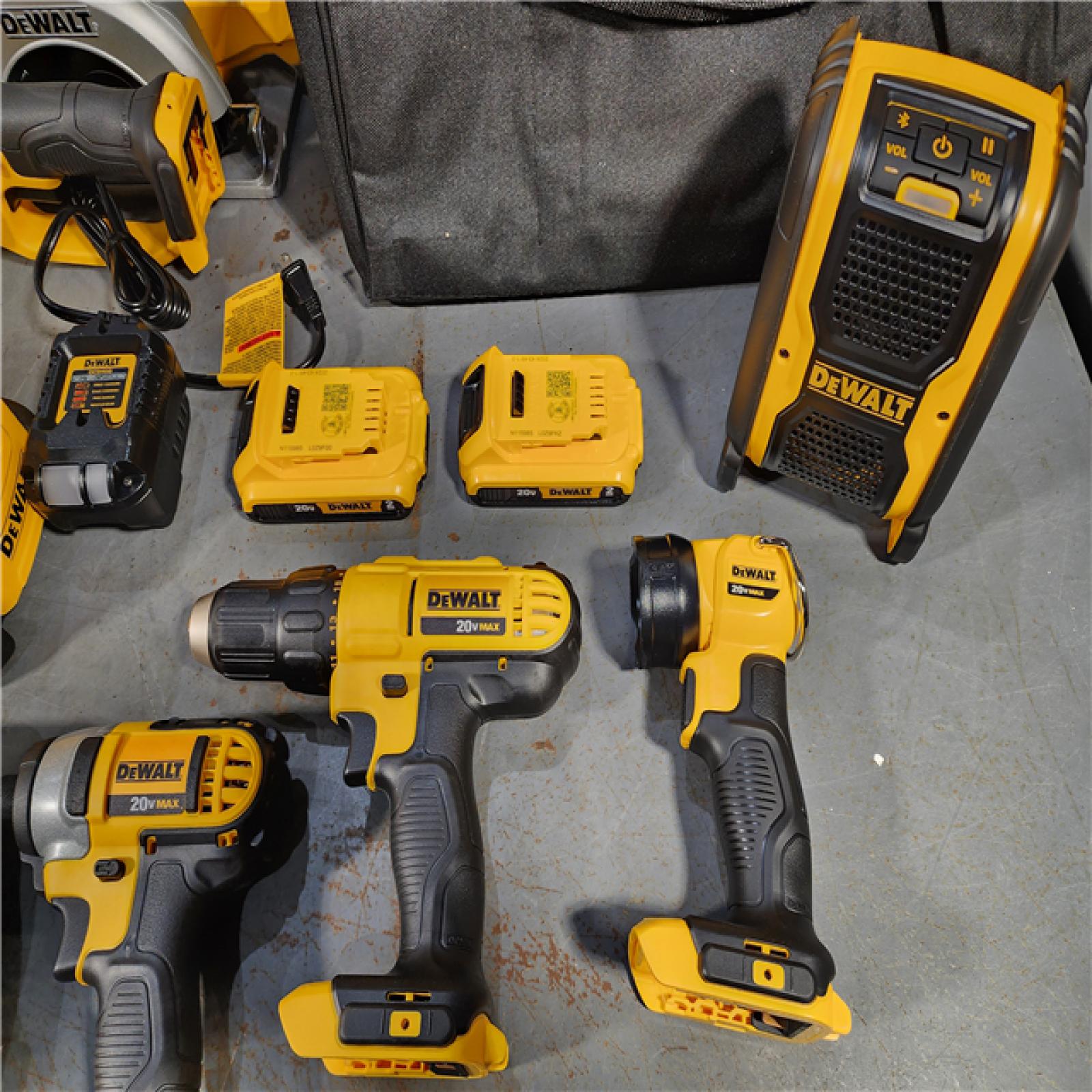 HOUSTON LOCATION - AS-IS (APPEARS LIKE NEW) DEWALT 20V MAX Lithium-Ion Brushed Cordless (10-Tool) Combo Kit