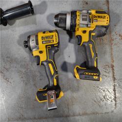 HOUSTON LOCATION - AS-IS DEWALT 20V MAX Cordless Brushless Hammer Drill/Driver 2 Tool Combo Kit with FLEXVOLT ADVANTAGE