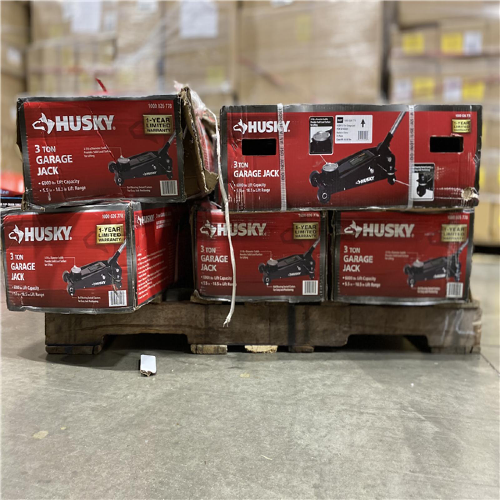 DALLAS LOCATION - Husky 3-Ton Floor Garage Car Jack PALLET -(9 UNITS)