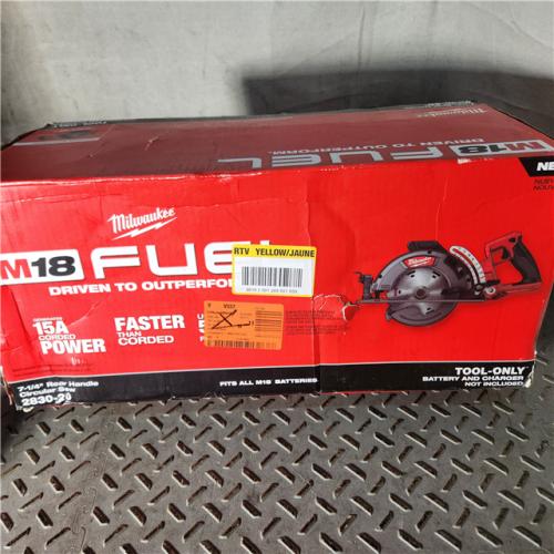 Houston location AS-IS Milwaukee 2830-20 Rear Handle Circular Saw M18 FUEL 7-1/4  Cordless Brushless Tool Only