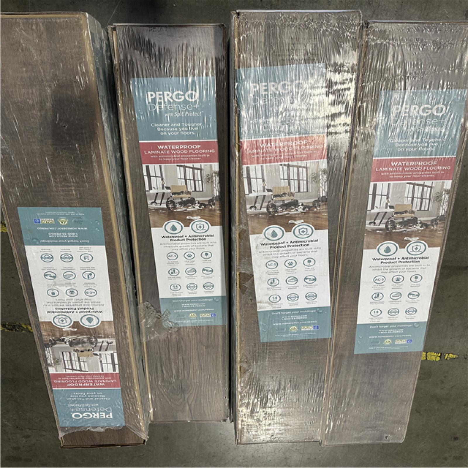 California AS-IS Pergo Waterproof Laminate Wood Flooring, Hoboken Oak (15 boxes)