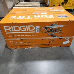 Dallas Location - NEW-  RIDGID 15 Amp 10 in. Portable Corded Pro Jobsite Table Saw with Stand