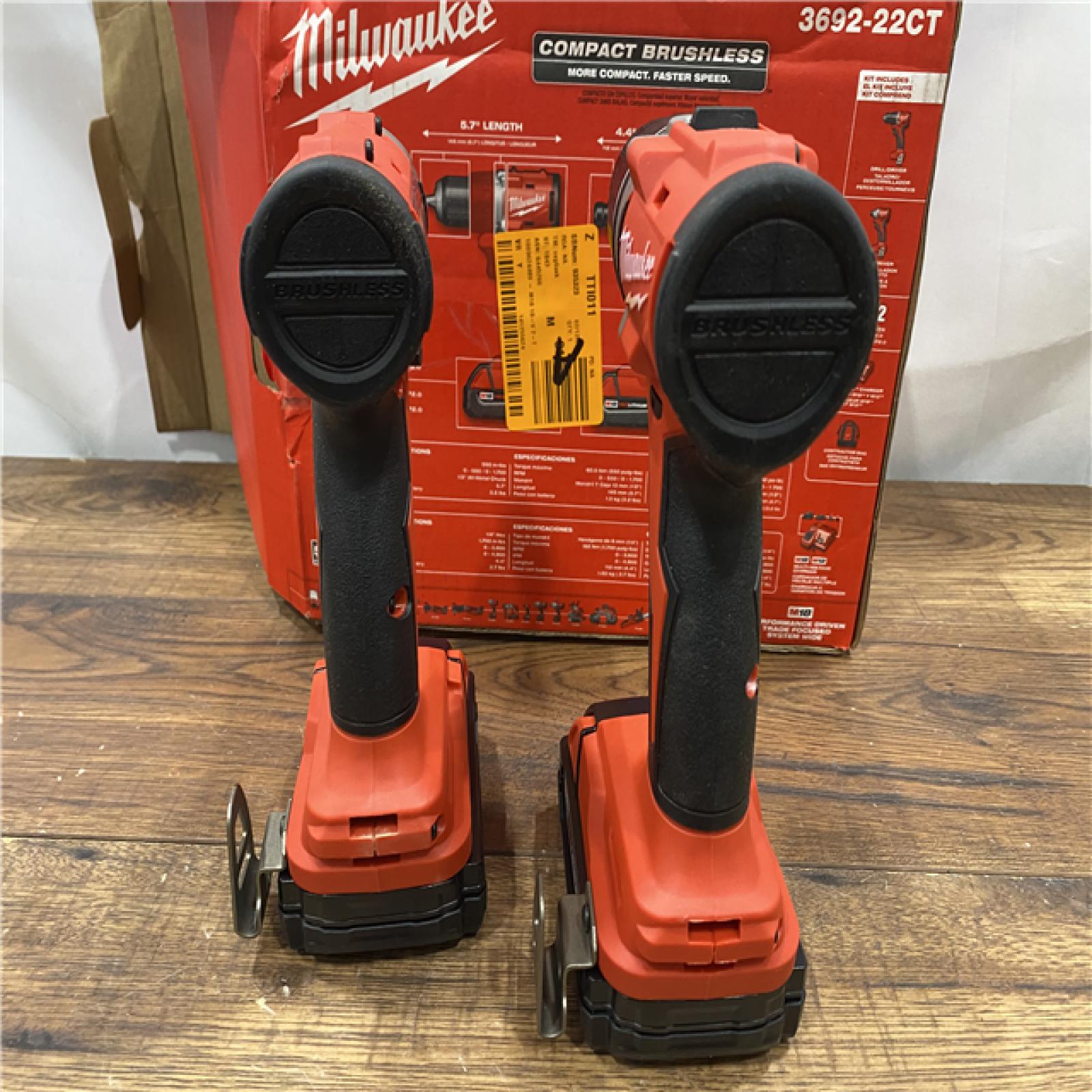 AS IS Milwaukee M18 Compact Brushless 2-Tool Combo Kit