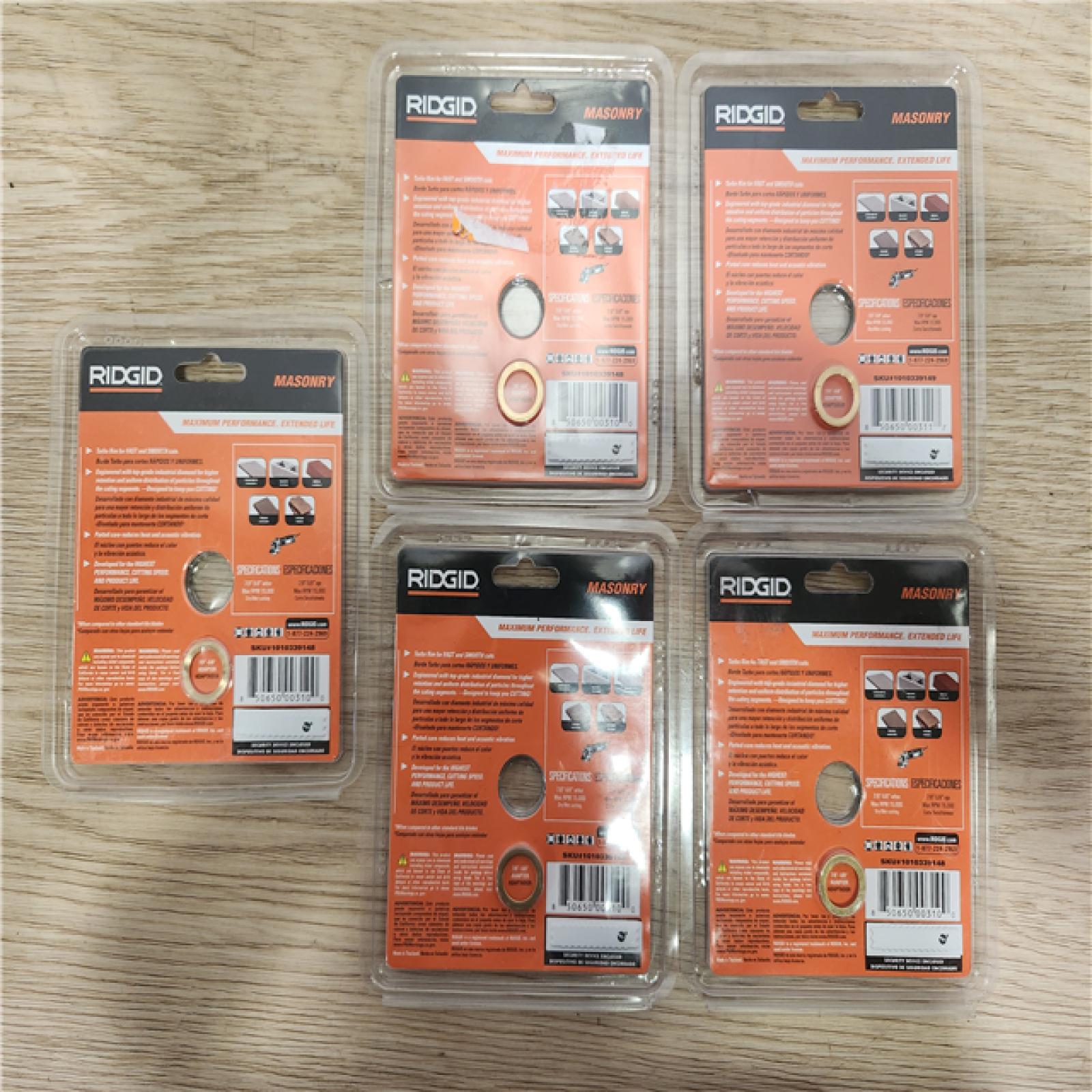 Phoenix Location NEW Sealed RIDGID 4 in. Masonry Cutting Turbo Rim Diamond Saw Blade(5 Packs)