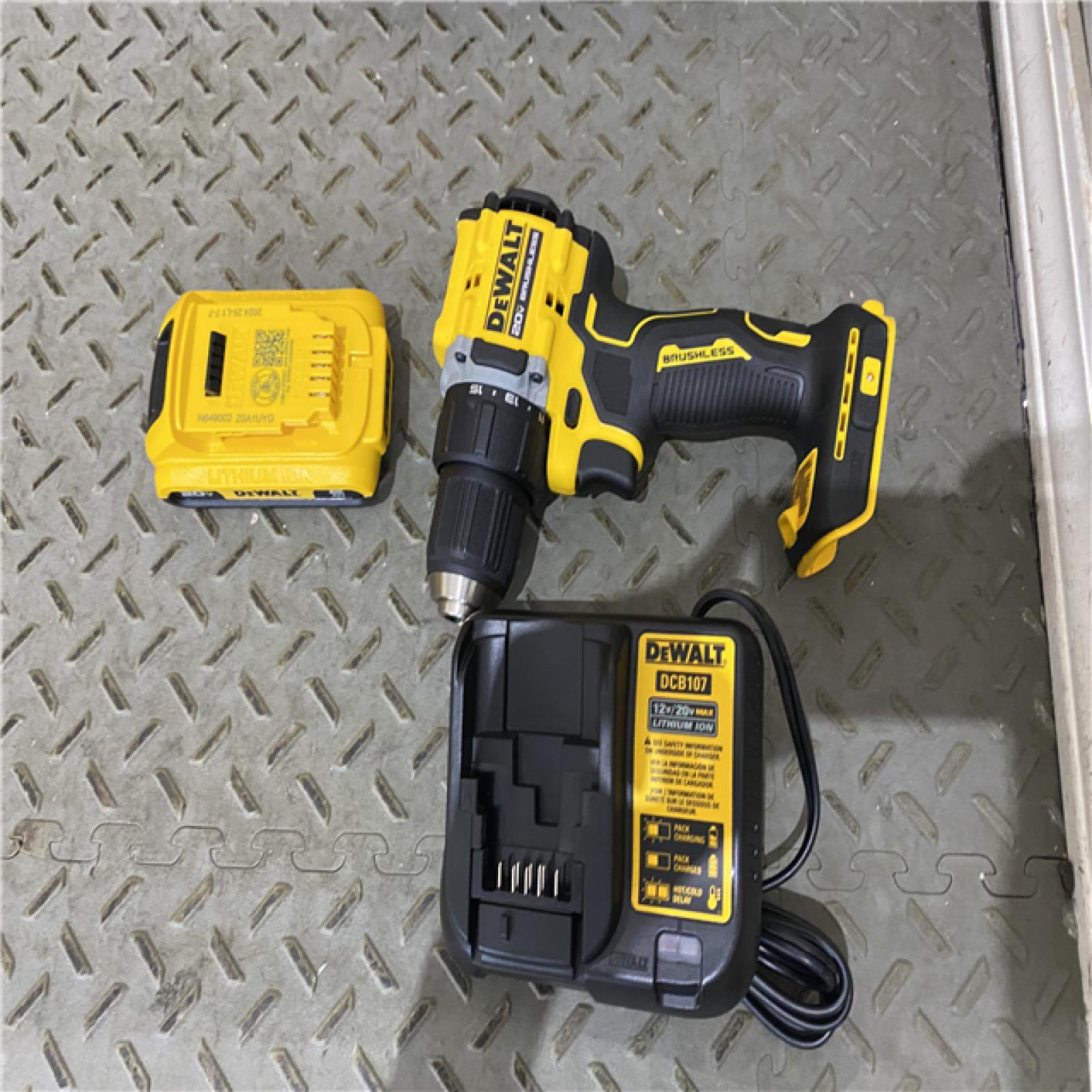 Houston location AS-IS DeWalt ATOMIC COMPACT SERIESâ„¢ 20V MAX* Brushless Cordless 1/2 in. Drill/Driver