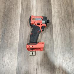 AS IS Milwaukee 2953-20 18V Lithium-Ion Brushless Cordless 1/4   Hex Impact Driver Bare Tool  Red