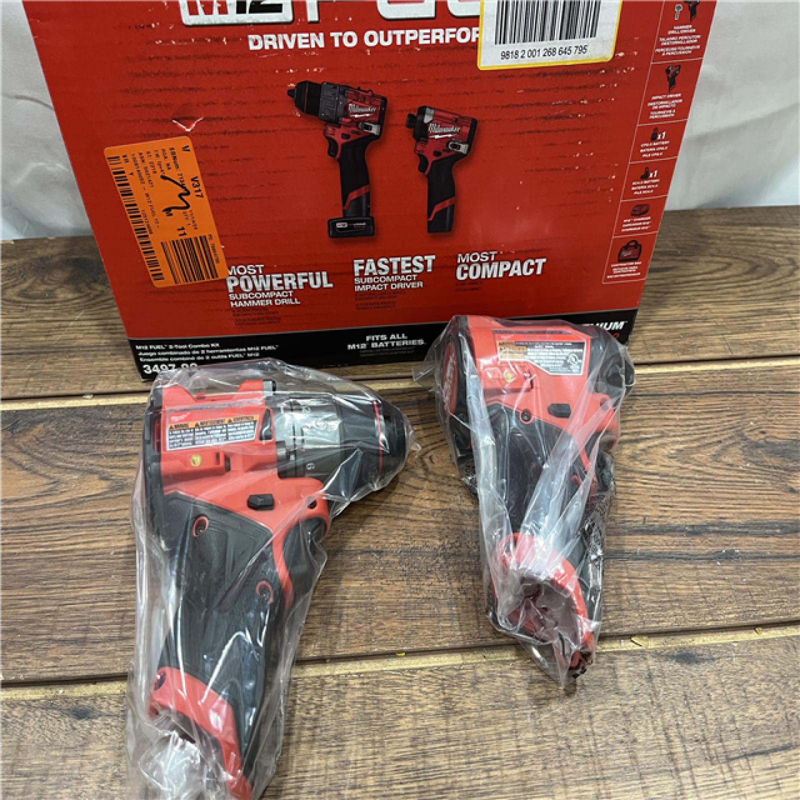 AS-ISMilwaukee 3497-22 12V Brushless Hammer Drill and Impact Driver Combo Kit