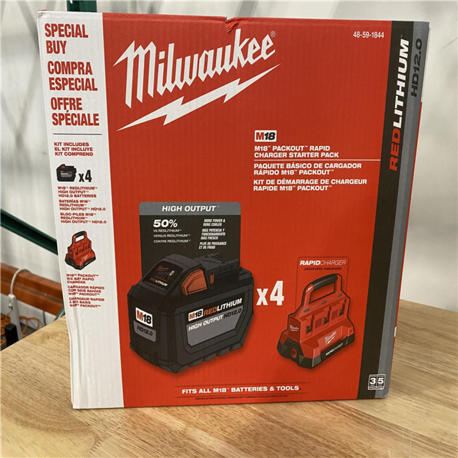 New! Milwaukee 18v Packout Rapid Charger Starter Pack