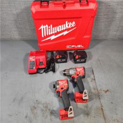 HOUSTON LOCATION - AS-IS Milwaukee M18 FUEL 18V Lithium-Ion Brushless Cordless Hammer Drill and Impact Driver Combo Kit (2-Tool) with 2 Batteries