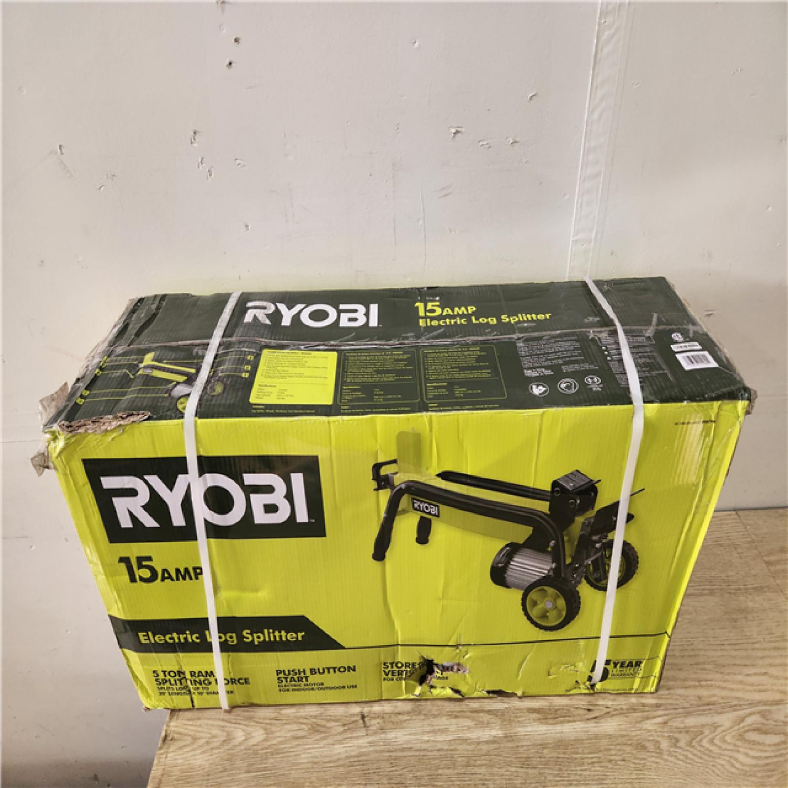 Phoenix Location NEW Ryobi 5-Ton 15 Amp Horizontal Electric Log Splitter