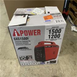 Houston location AS-IS A-ipower 1500-Watt Recoil Start Gasoline Powered Ultra-Light Inverter Generator with 60cc OHV Engine and CO Sensor Shutdown