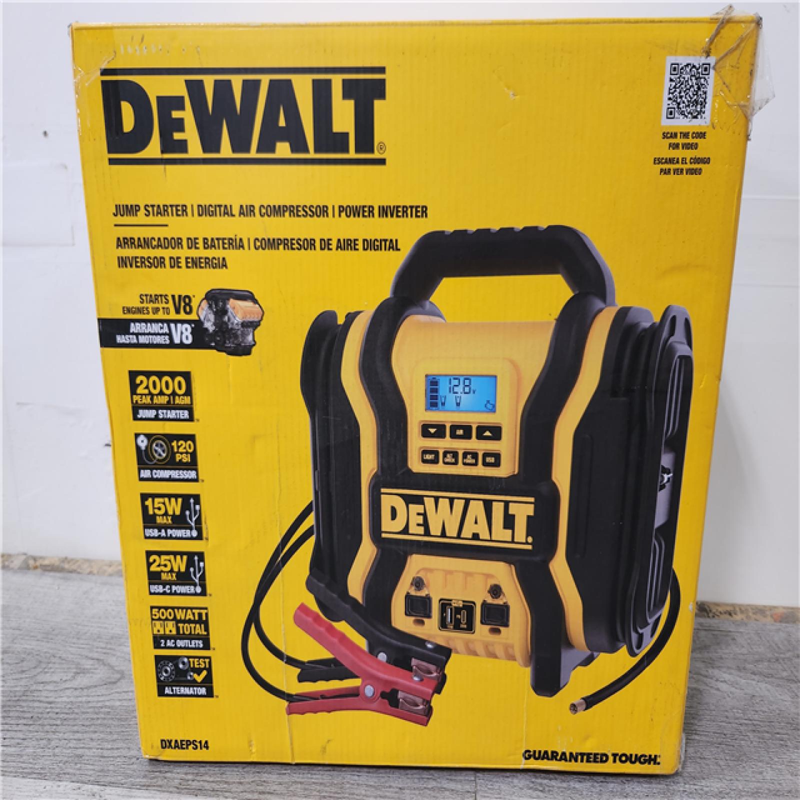 Phoenix Location DEWALT Portable Power 2000 Peak Amp Jump Starter w/Digital Compressor