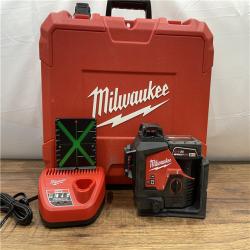 AS-IS Milwaukee M12 12-Volt Lithium-Ion Cordless Green 250 Ft. 3-Plane Laser Level Kit