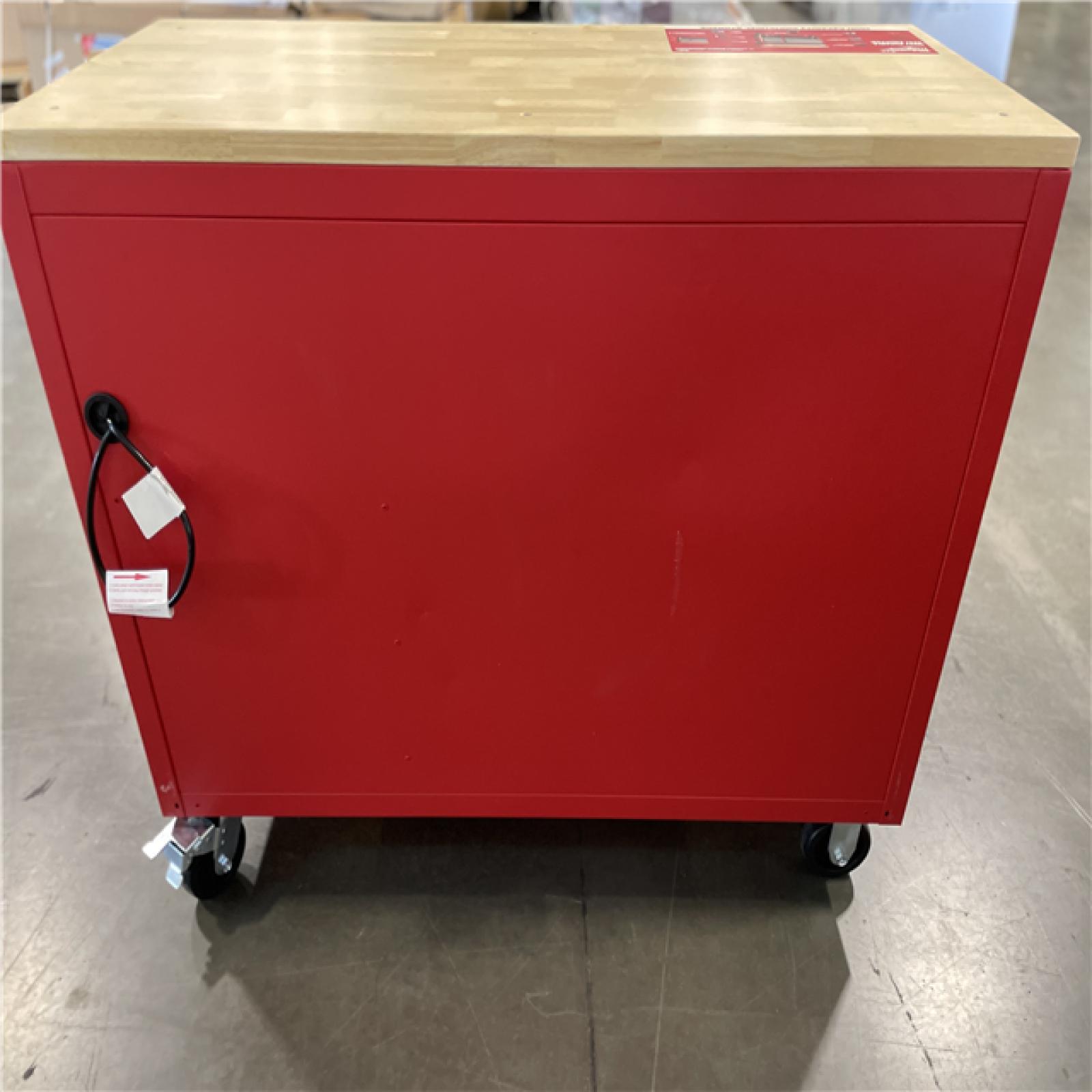 DALLAS LOCATION - Milwaukee Tool Storage 52 in. W Heavy Duty Red Mobile Workbench Cabinet