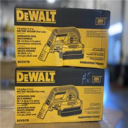 NEW! -  DEWALT 20V MAX Cordless 1/2 Gal. Wet/Dry Portable Vacuum (Tool Only) -( 2 UNITS)