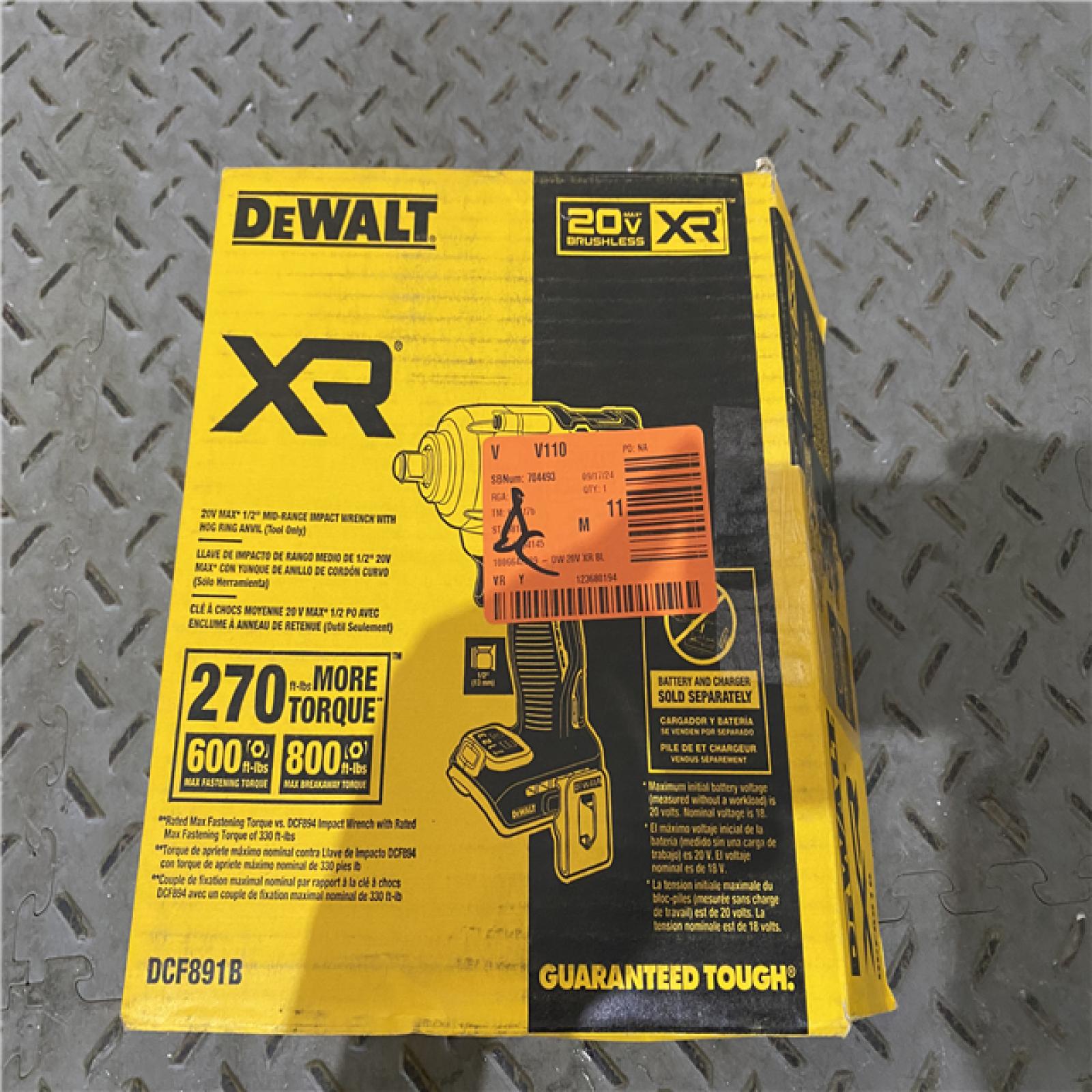 Houston location AS-IS DEWALT 20-Volt MAX XR Cordless 1/2 in. Impact Wrench (Tool-Only) (DCF891B)