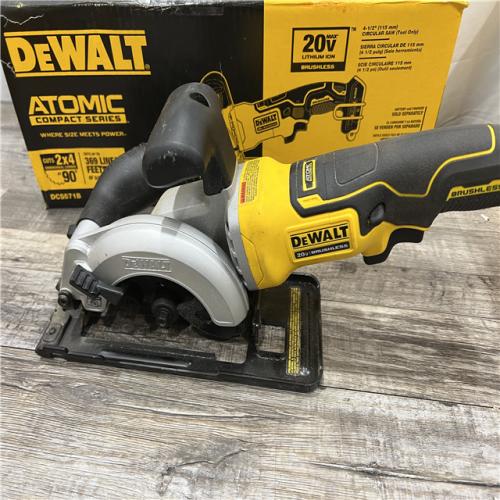 AS-IS DEWALT ATOMIC 20V MAX Cordless Brushless 4-1/2 in. Circular Saw (Tool Only)