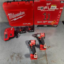 HOUSTON LOCATION - AS-IS Milwaukee M18 FUEL 18V Lithium-Ion Brushless Cordless Hammer Drill and Impact Driver Combo Kit (2-Tool) with 2 Batteries