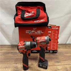 AS IS Milwaukee 3497-22 12V Brushless Hammer Drill and Impact Driver Combo Kit