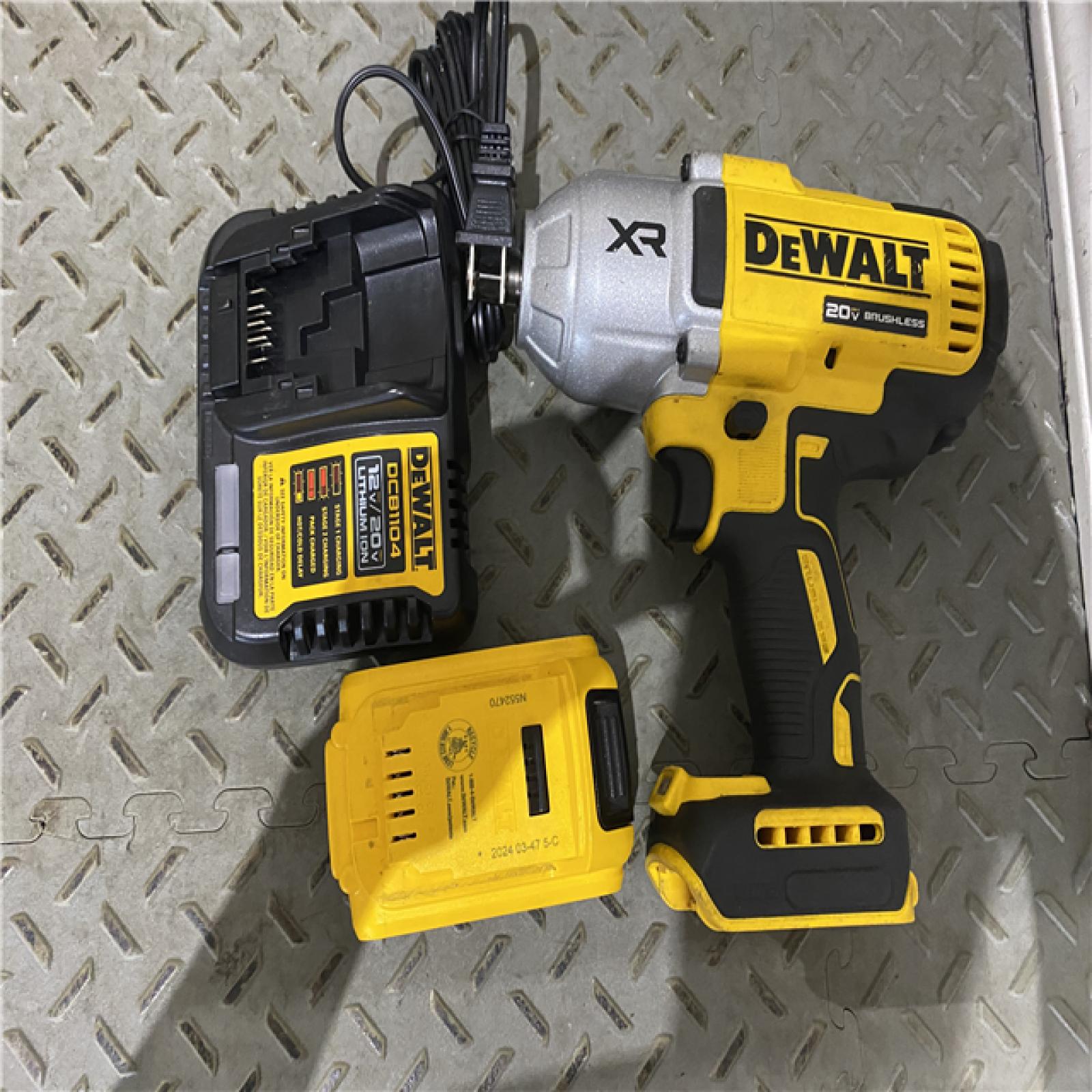 Houston location AS-IS DEWALT 20V MAX* XR 1/2  High Torque Impact Wrench with Hog Ring Anvil