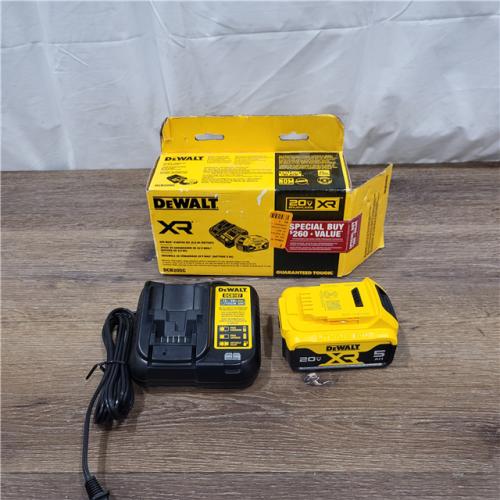 AS-IS DEWALT 20-Volt Maximum XR 5.0 Ah Battery Pack and Charger