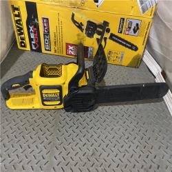 Houston location AS-IS DEWALT FLEXVOLT 60V MAX 16in. Brushless Cordless Battery Powered Chainsaw Kit with (1) FLEXVOLT ONLY TOOL