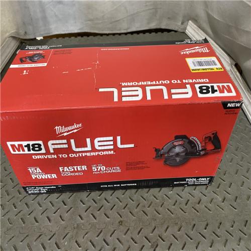 Houston location AS-IS Milwaukee 2830-20 Rear Handle Circular Saw M18 FUEL 7-1/4  Cordless Brushless Tool Only