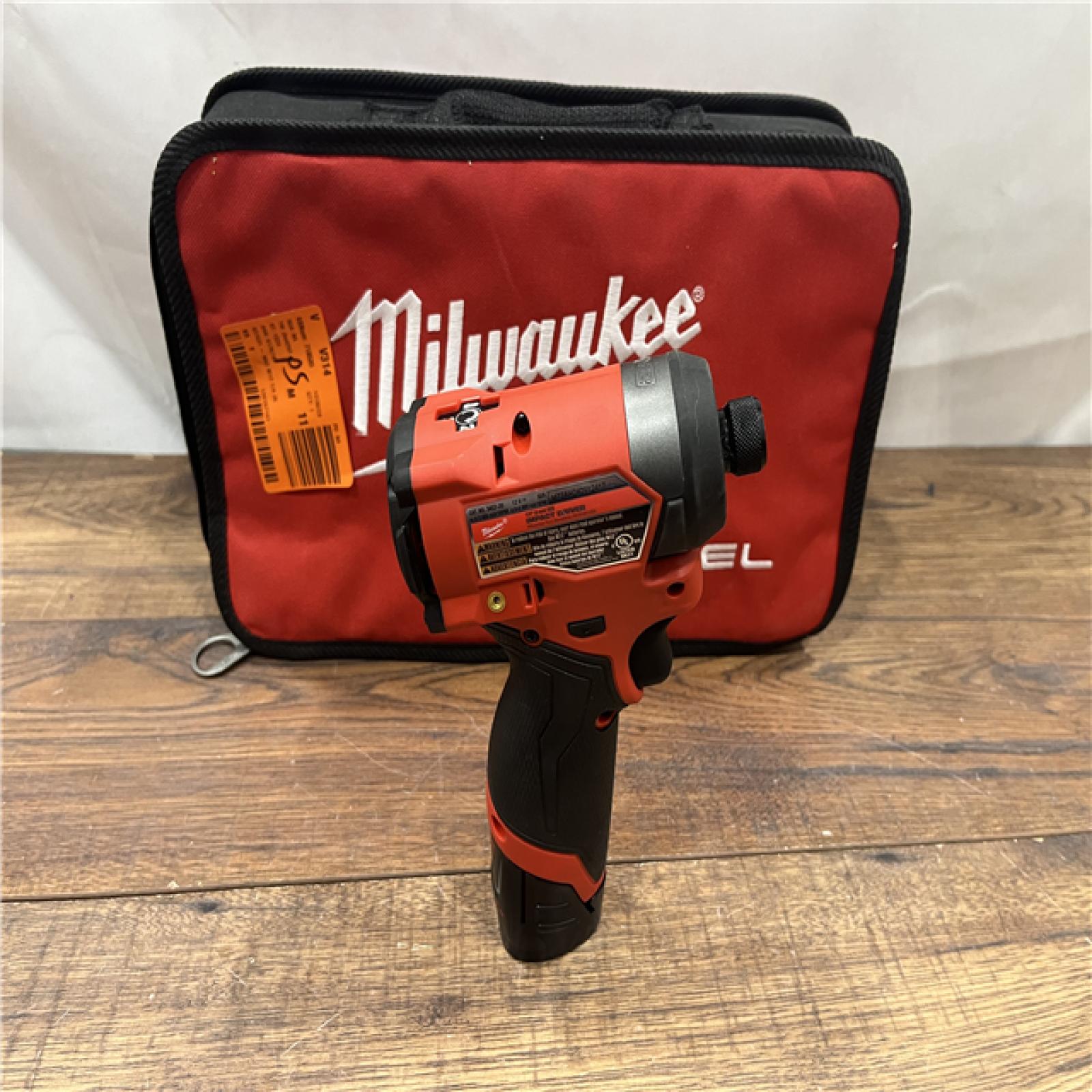 AS IS Milwaukee M12 FUEL 12 V 1/4 in. Cordless Brushless Impact Driver (Tool KIT battery & charge)