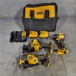 HOUSTON LOCATION - AS-IS DeWalt 20V MAX ATOMIC Cordless Brushless 3 Tool Combo Kit