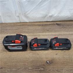 AS-IS Milwaukee M18 18-Volt Lithium-Ion High Output 12.0Ah Battery with Two 3.0Ah Batteries (3-Pack)