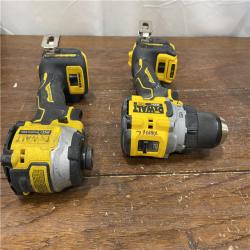 AS-ISDEWALT 20V MAX XR Cordless Drill/Driver, ATOMIC Impact Driver 2 Tool Combo Kit, (2) 2.0Ah Batteries, Charger, and Bag