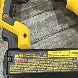 AS-IS DEWALT Cordless 18-Gauge Narrow Crown Stapler (Tool Only)