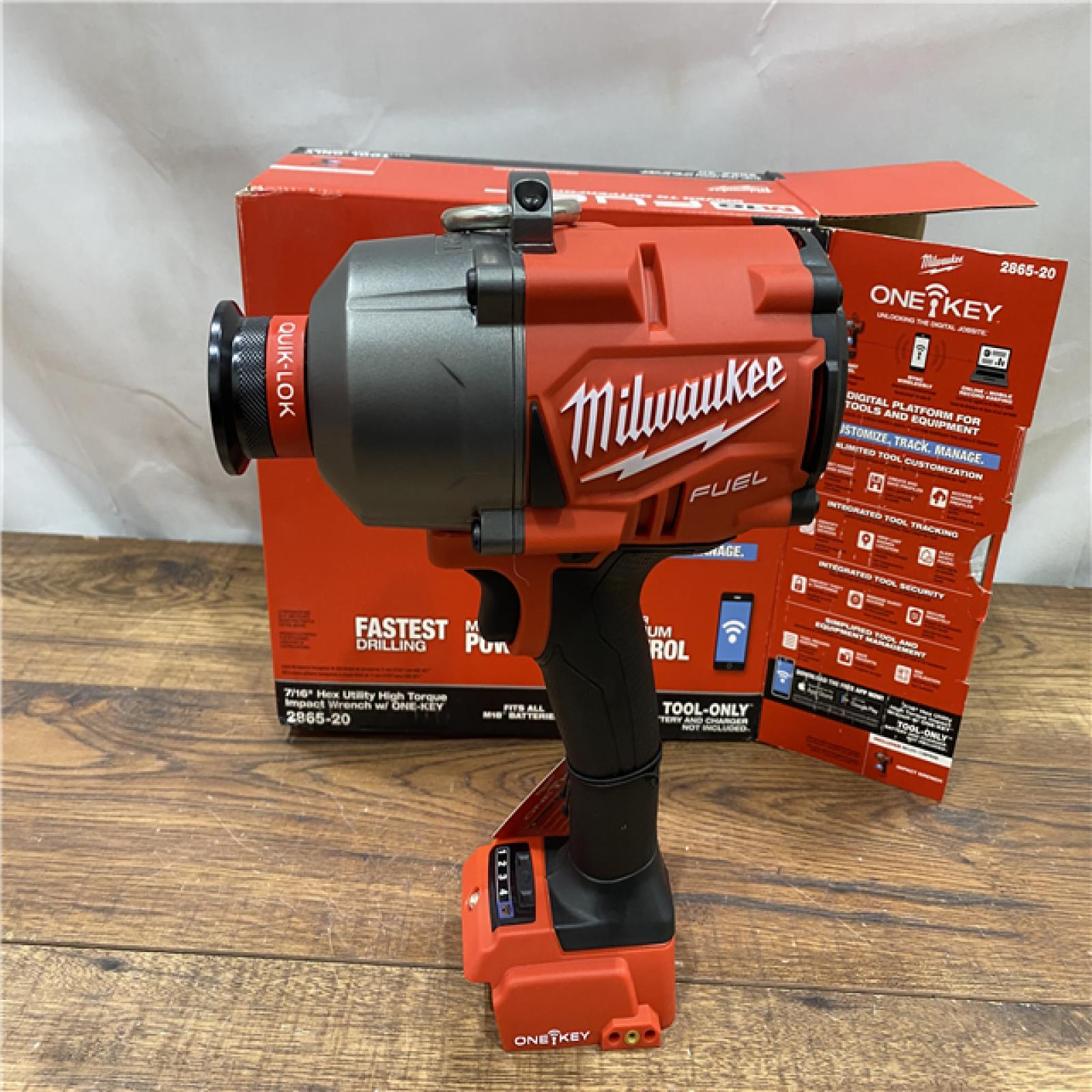 AS IS Milwaukee M18 FUEL ONE-KEY 18-Volt Lithium-Ion Brushless Cordless 7/16 in. Hex High Torque Impact Wrench (Tool-Only)