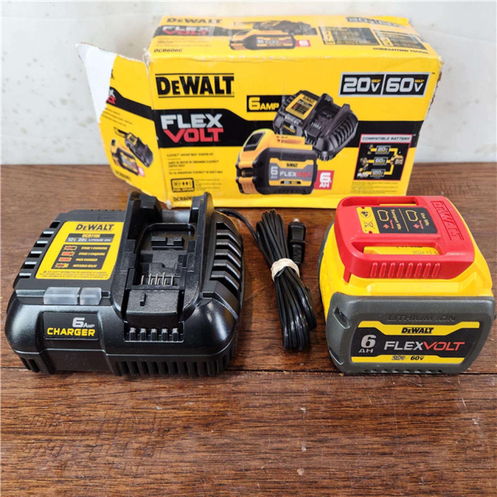 AS-IS DeWalt FLEXVOLT 20V/60V MAX Lithium-Ion Battery and Charger Starter Kit