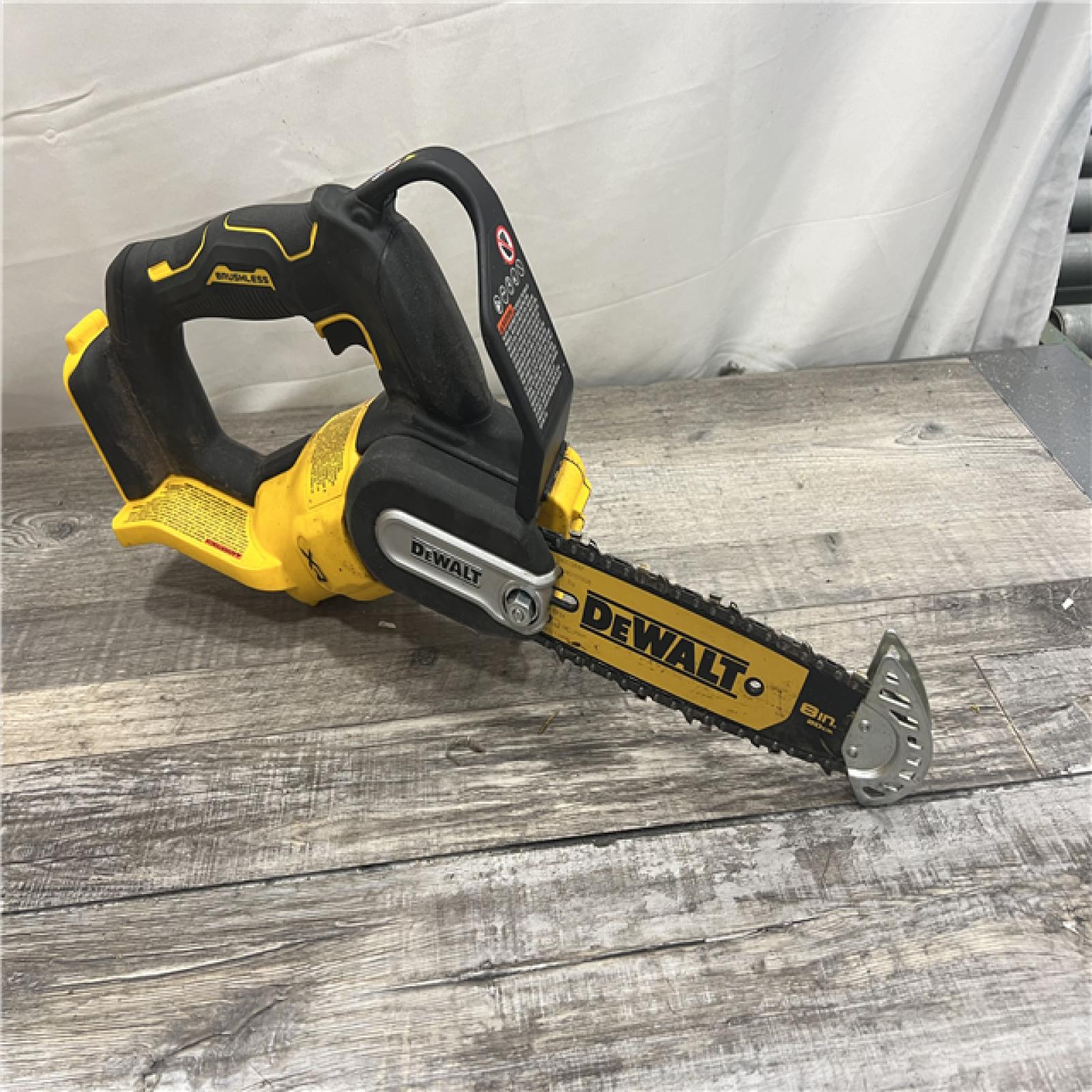 AS-IS DEWALT 20V MAX 8 in. Brushless Cordless Battery Powered Pruning Chainsaw (Tool Only)