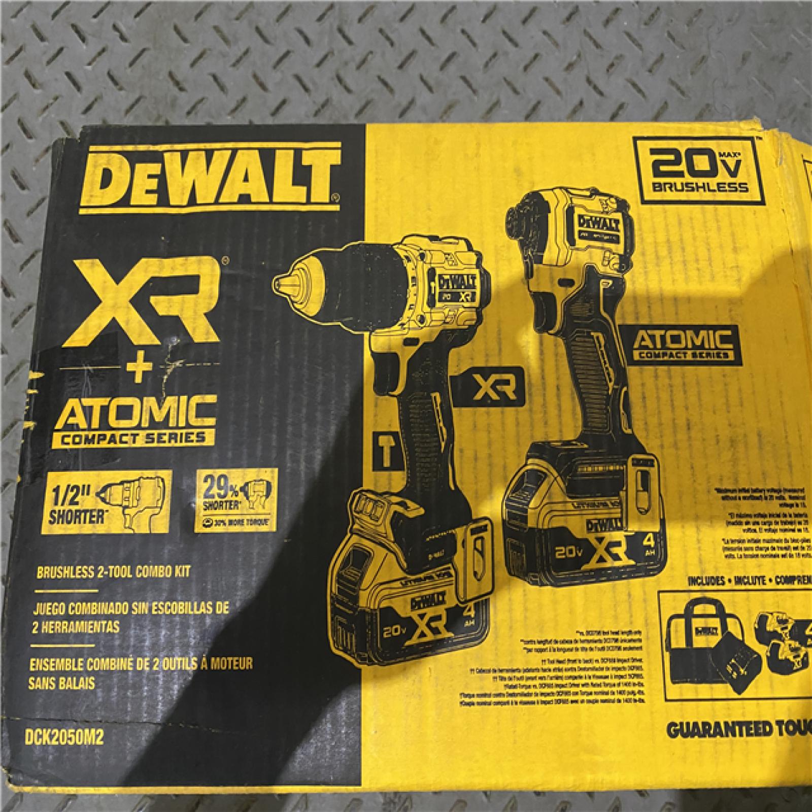 Houston location AS-IS DeWalt DCK2050M2 20V Hammer Drill & Impact Driver Kit W/Batteries  Charger & Bag