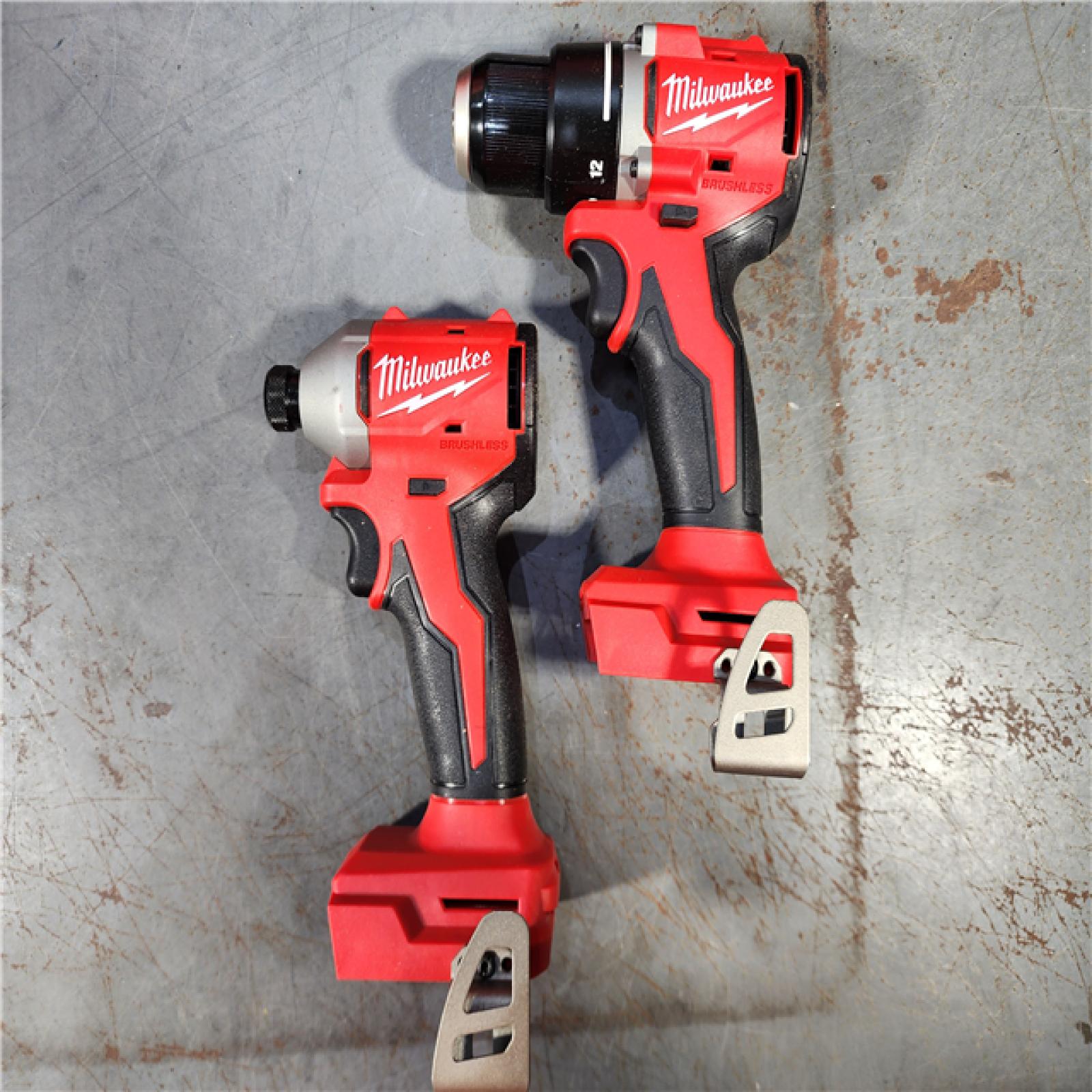 HOUSTON LOCATION - AS-IS M18 18V Lithium-Ion Brushless Cordless Compact Drill/Impact Combo Kit (2-Tool) W/(2) 2.0 Ah Batteries, Charger & Bag